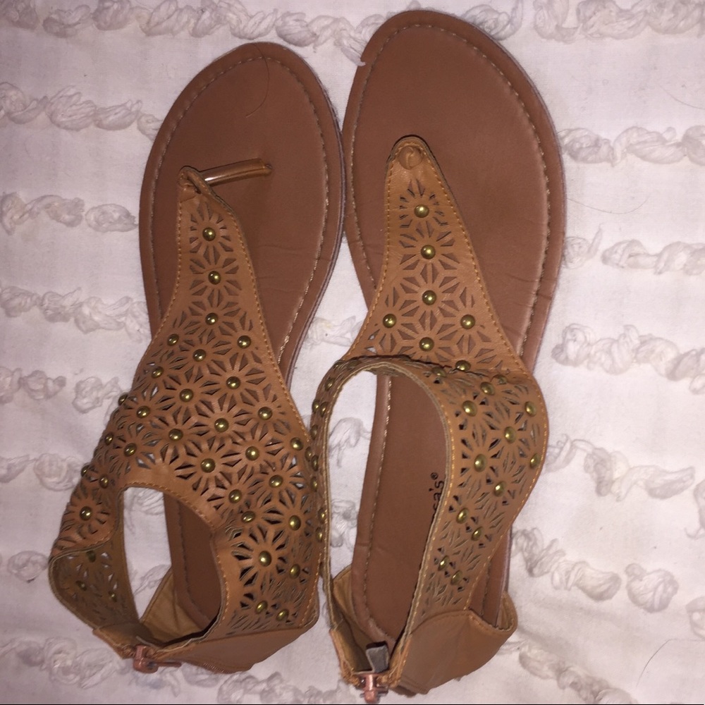 Brown ankle sandals